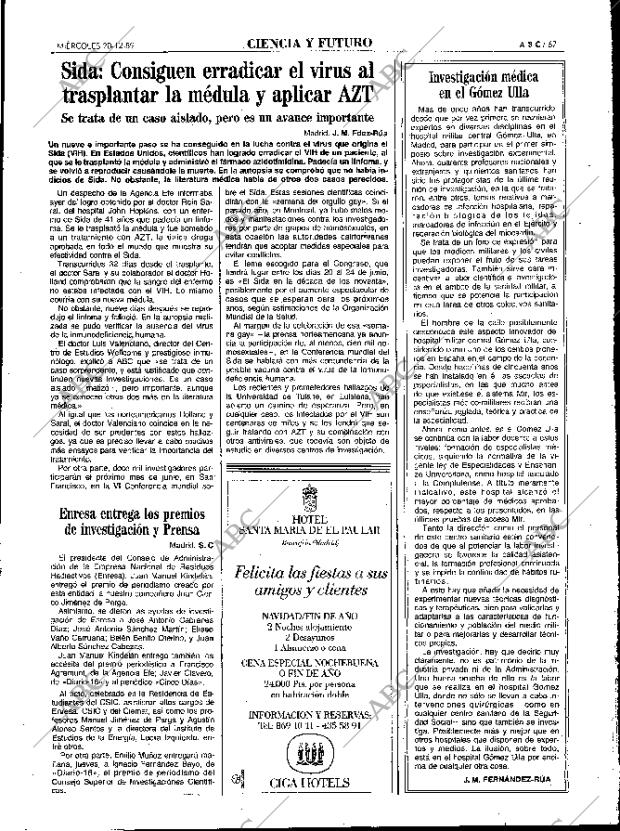 ABC MADRID 20-12-1989 página 67