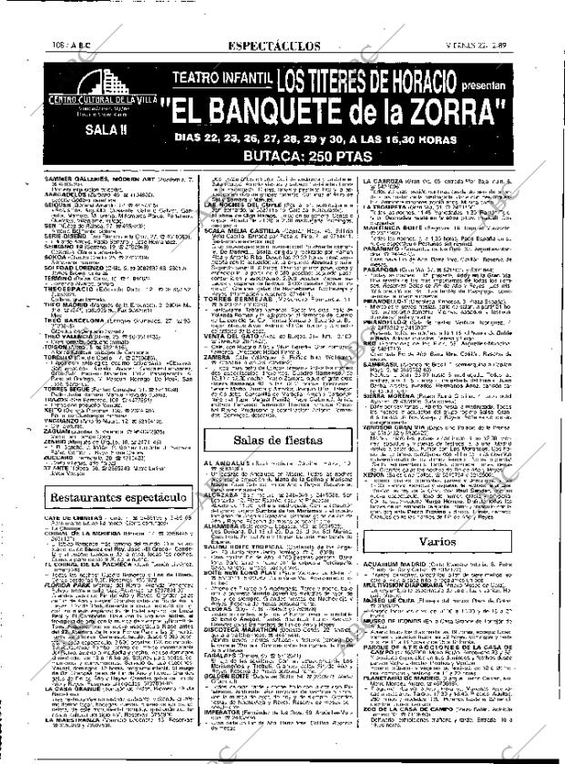 ABC MADRID 22-12-1989 página 108