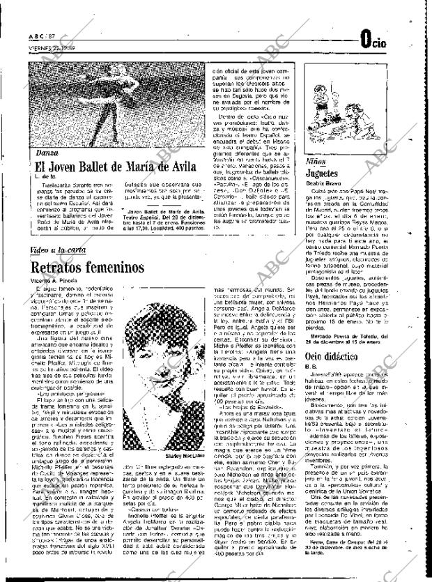 ABC MADRID 22-12-1989 página 87
