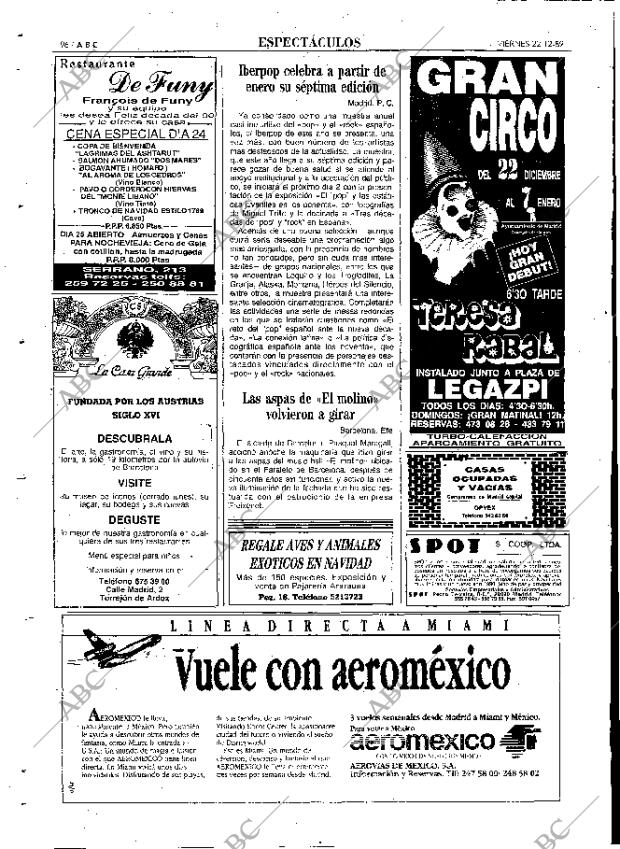 ABC MADRID 22-12-1989 página 96