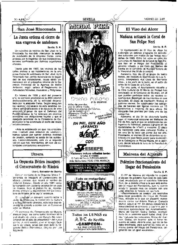 ABC SEVILLA 22-12-1989 página 50