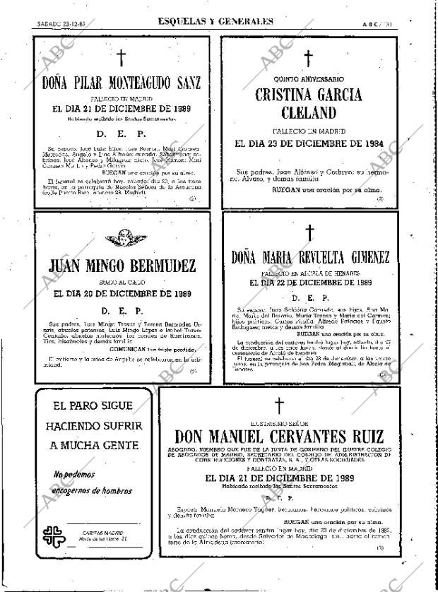 ABC MADRID 23-12-1989 página 131