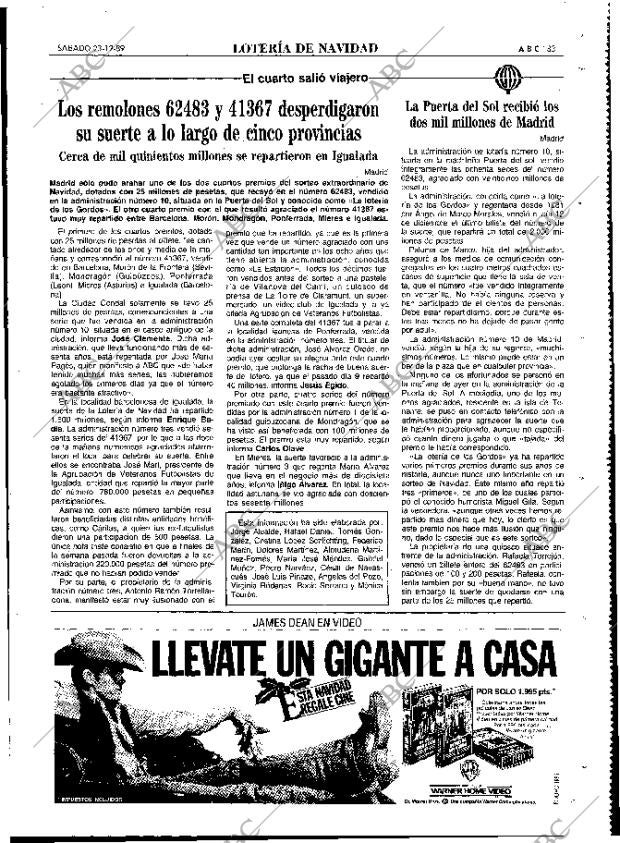 ABC MADRID 23-12-1989 página 83