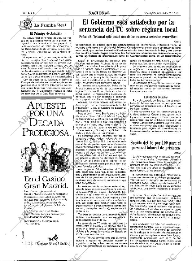 ABC MADRID 24-12-1989 página 22