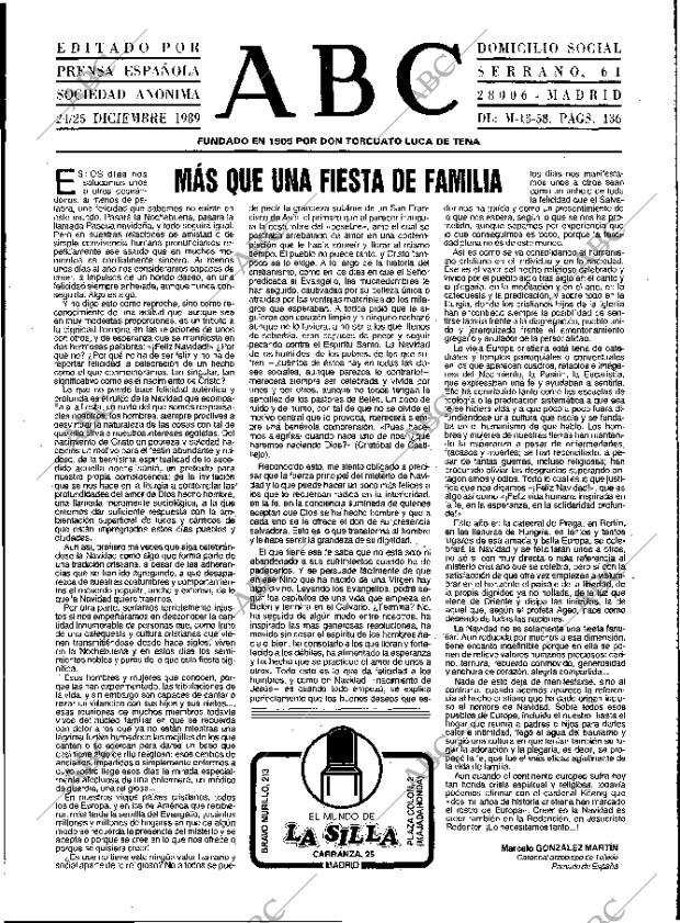 ABC MADRID 24-12-1989 página 3