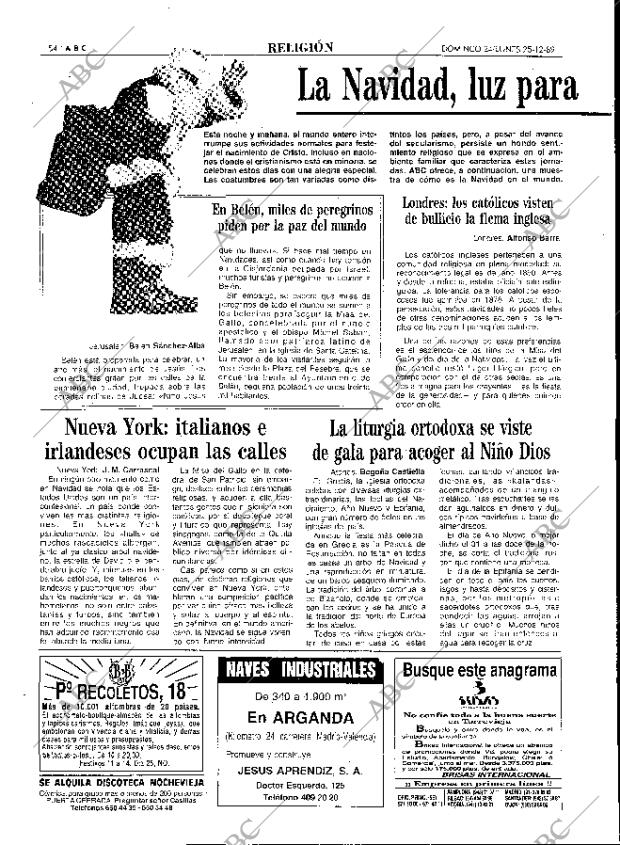 ABC MADRID 24-12-1989 página 54