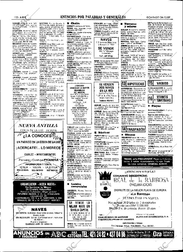 ABC SEVILLA 24-12-1989 página 110