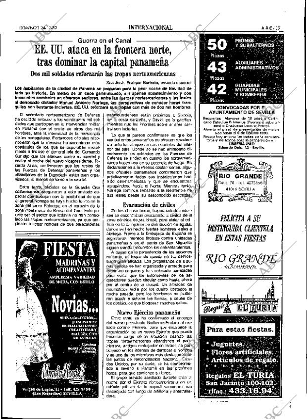 ABC SEVILLA 24-12-1989 página 39
