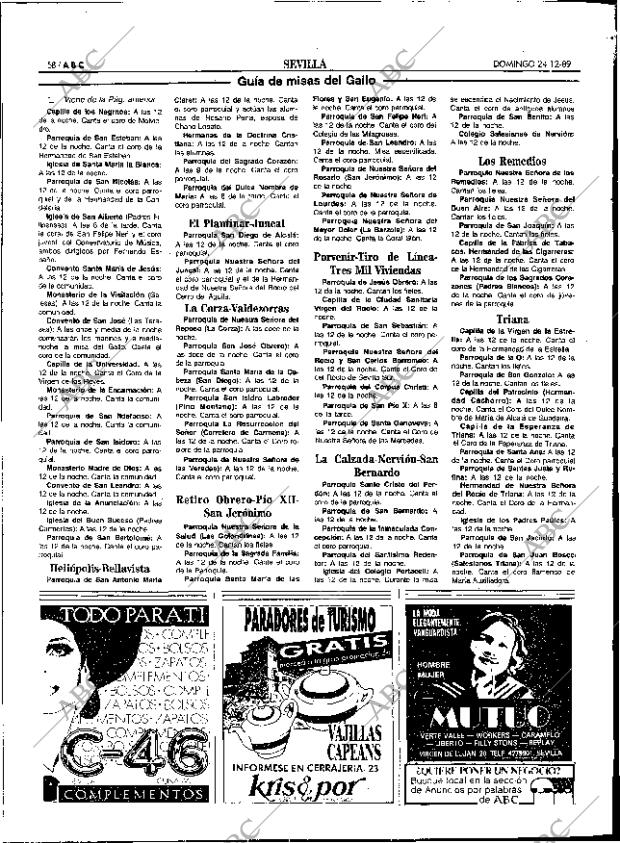 ABC SEVILLA 24-12-1989 página 58