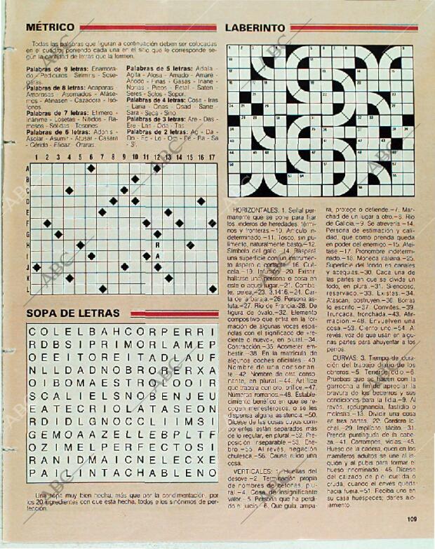 BLANCO Y NEGRO MADRID 24-12-1989 página 109