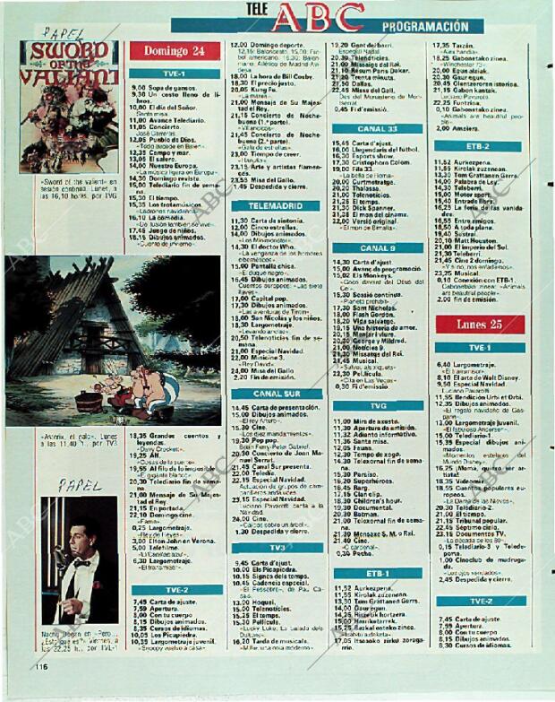 BLANCO Y NEGRO MADRID 24-12-1989 página 116