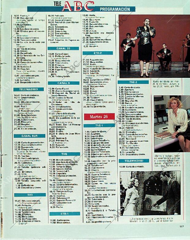 BLANCO Y NEGRO MADRID 24-12-1989 página 117