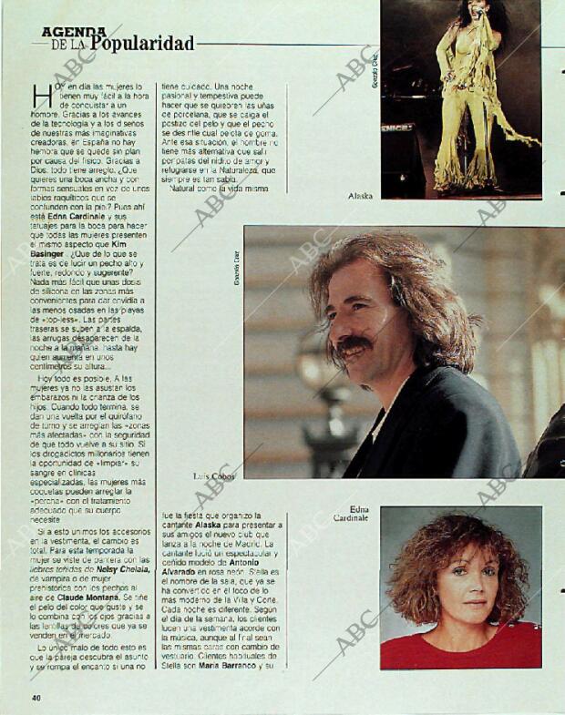 BLANCO Y NEGRO MADRID 24-12-1989 página 40