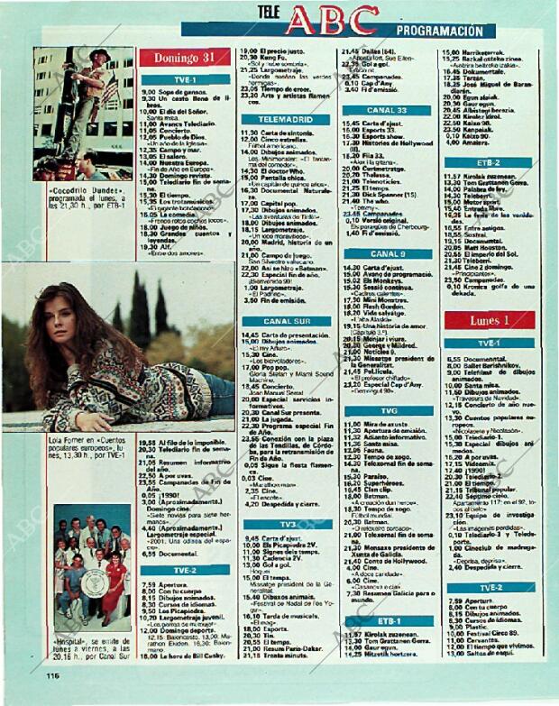 BLANCO Y NEGRO MADRID 31-12-1989 página 116