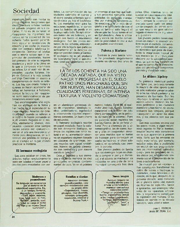 BLANCO Y NEGRO MADRID 31-12-1989 página 34