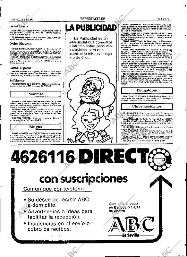 ABC SEVILLA 03-01-1990 página 73