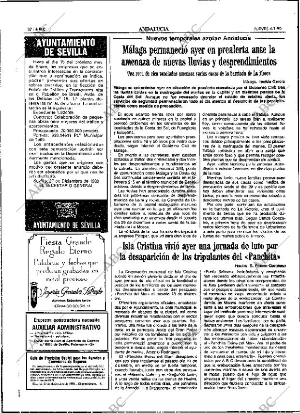 ABC SEVILLA 04-01-1990 página 32