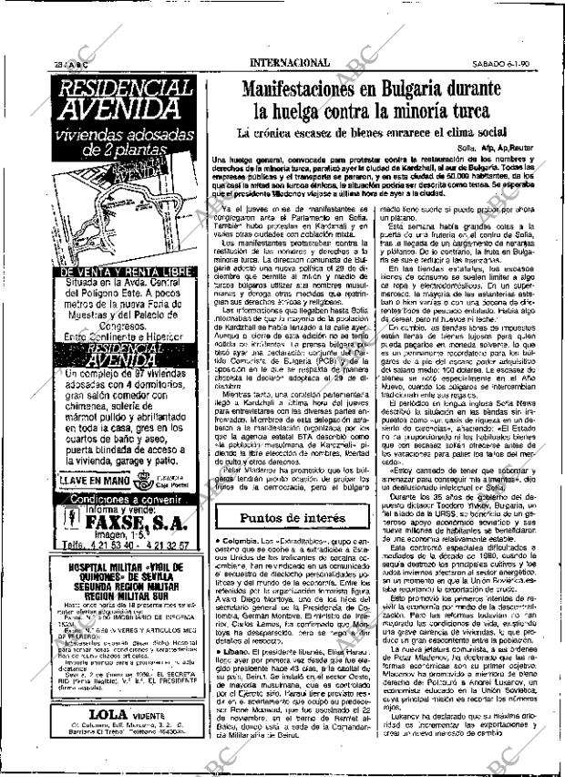 ABC SEVILLA 06-01-1990 página 28