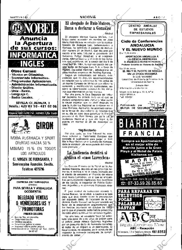 ABC SEVILLA 09-01-1990 página 17