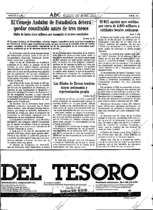 ABC SEVILLA 09-01-1990 página 45