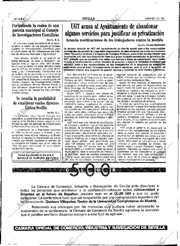 ABC SEVILLA 12-01-1990 página 40