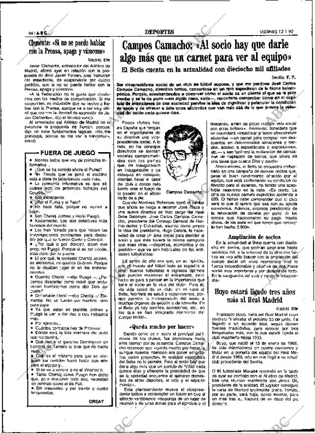 ABC SEVILLA 12-01-1990 página 64