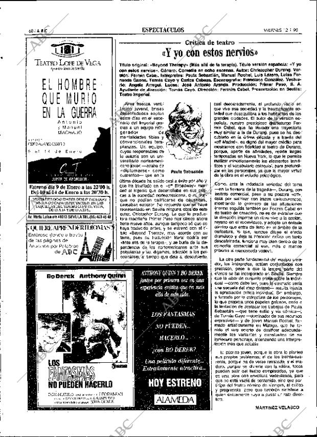 ABC SEVILLA 12-01-1990 página 68