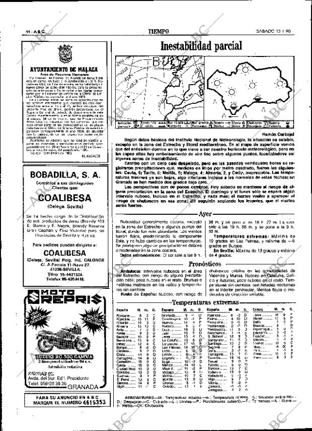 ABC SEVILLA 13-01-1990 página 44