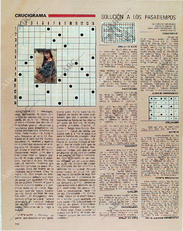 BLANCO Y NEGRO MADRID 14-01-1990 página 110
