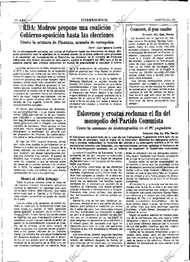 ABC SEVILLA 23-01-1990 página 22