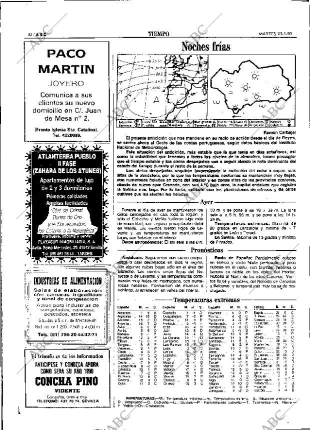 ABC SEVILLA 23-01-1990 página 42