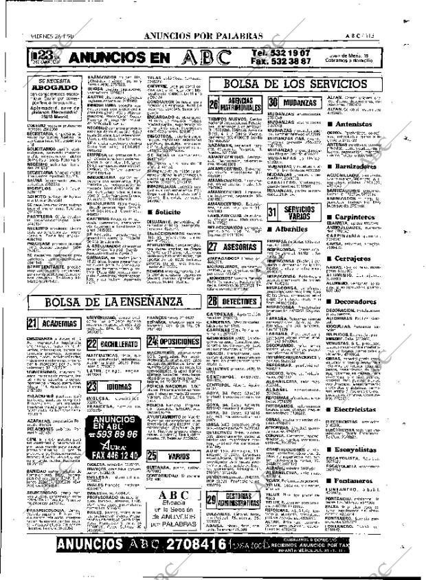 ABC MADRID 26-01-1990 página 115