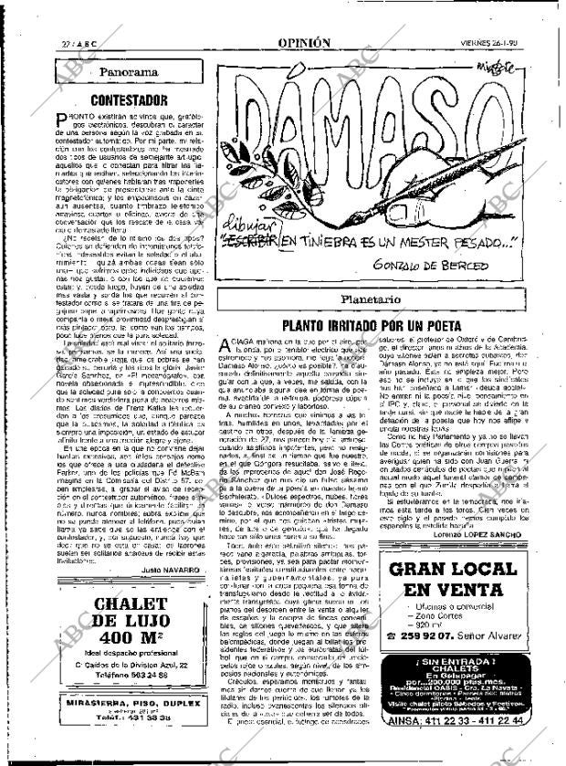 ABC MADRID 26-01-1990 página 22