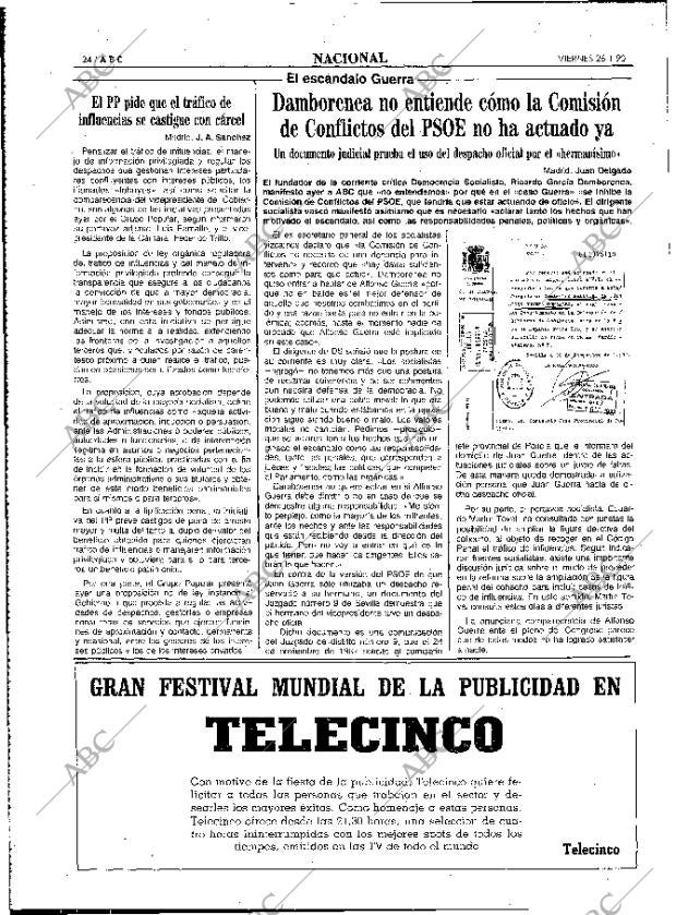 ABC MADRID 26-01-1990 página 24