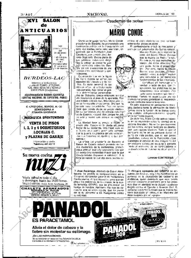 ABC MADRID 26-01-1990 página 26