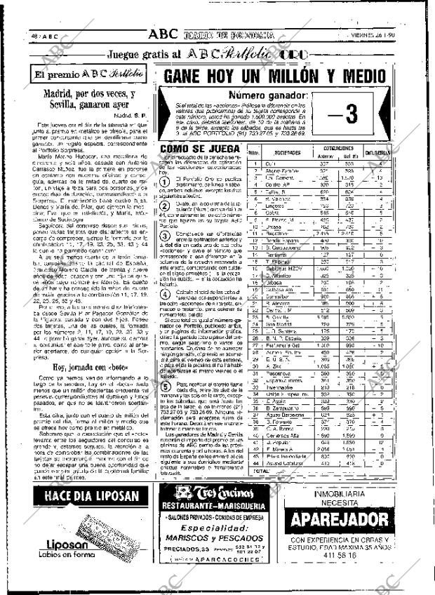 ABC MADRID 26-01-1990 página 48