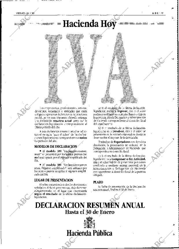 ABC MADRID 26-01-1990 página 79