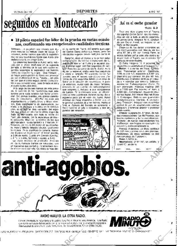 ABC MADRID 26-01-1990 página 87