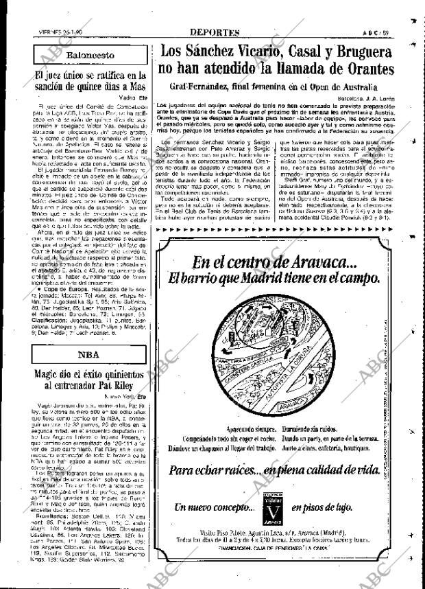 ABC MADRID 26-01-1990 página 89