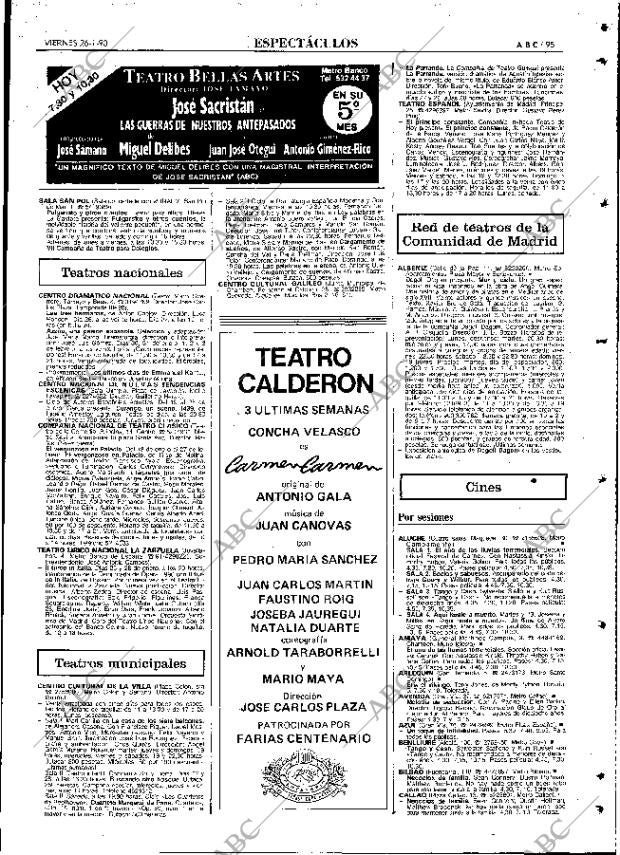 ABC MADRID 26-01-1990 página 95