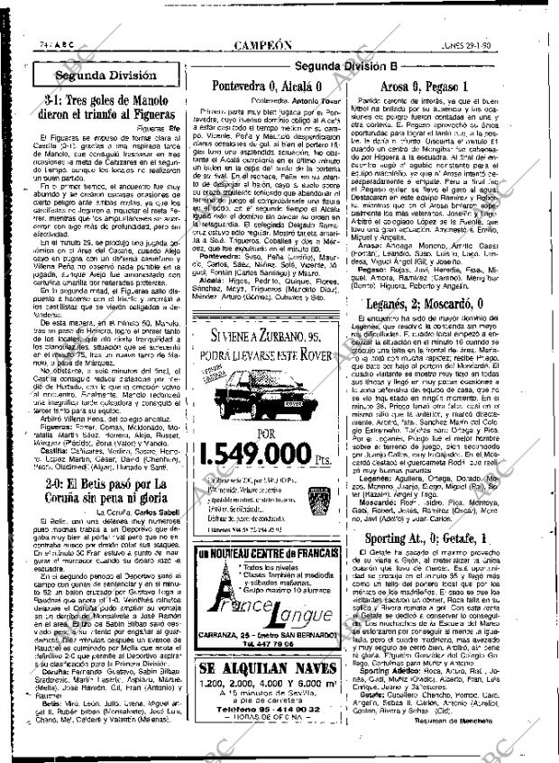 ABC MADRID 29-01-1990 página 74