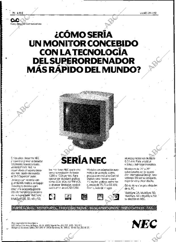 ABC MADRID 29-01-1990 página 78