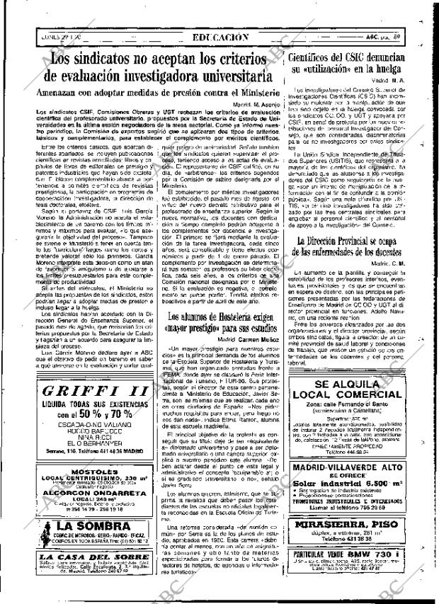 ABC MADRID 29-01-1990 página 89