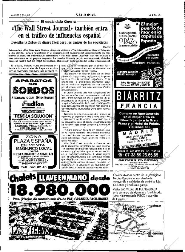 ABC MADRID 30-01-1990 página 25