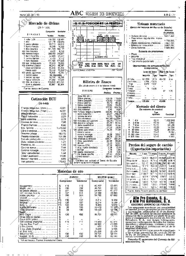 ABC MADRID 30-01-1990 página 77