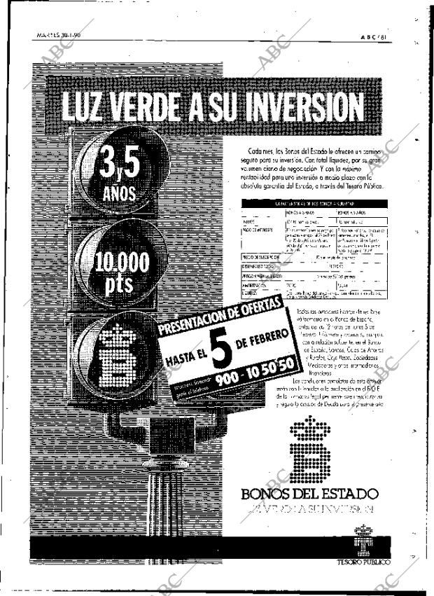 ABC MADRID 30-01-1990 página 81