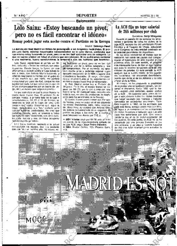 ABC MADRID 30-01-1990 página 86