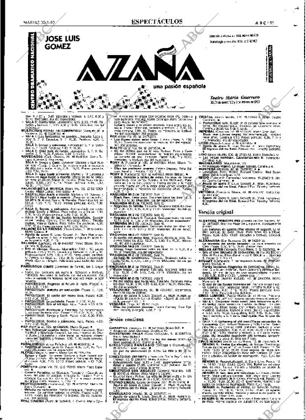 ABC MADRID 30-01-1990 página 95