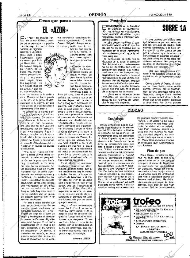 ABC MADRID 31-01-1990 página 16