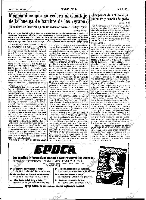 ABC MADRID 31-01-1990 página 25